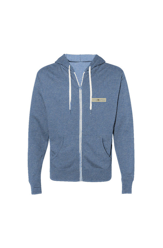 Heathered French Terry Full-Zip Hooded Sweatshirt