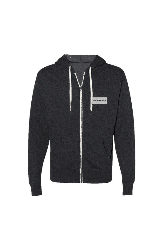 Heathered French Terry Full-Zip Hooded Sweatshirt