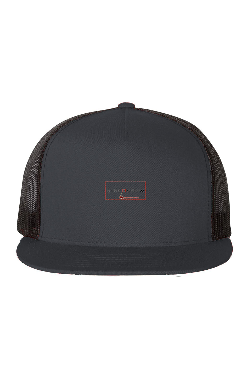 Black-Mesh-Five-Panel-Trucker-Cap